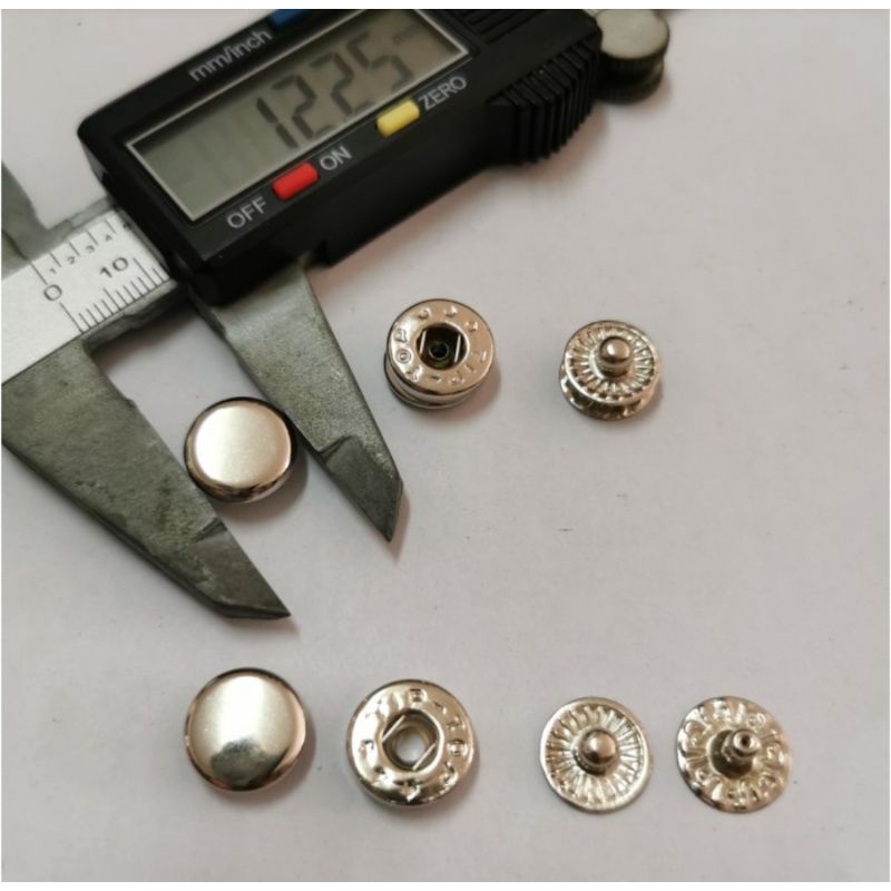kancing cetet besi 12mm / kancing snap besi 330 nikel / 5gross tiptop