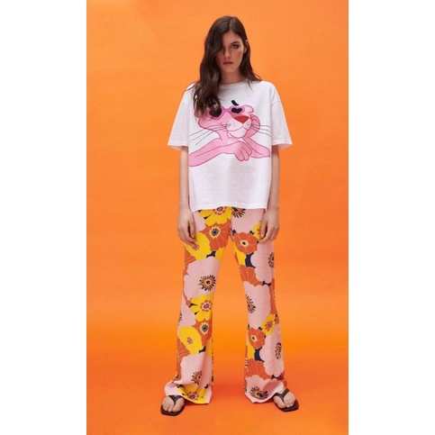 Kaos Pink Panther / Kaos zara wanita pink panther terbaru ori 100%