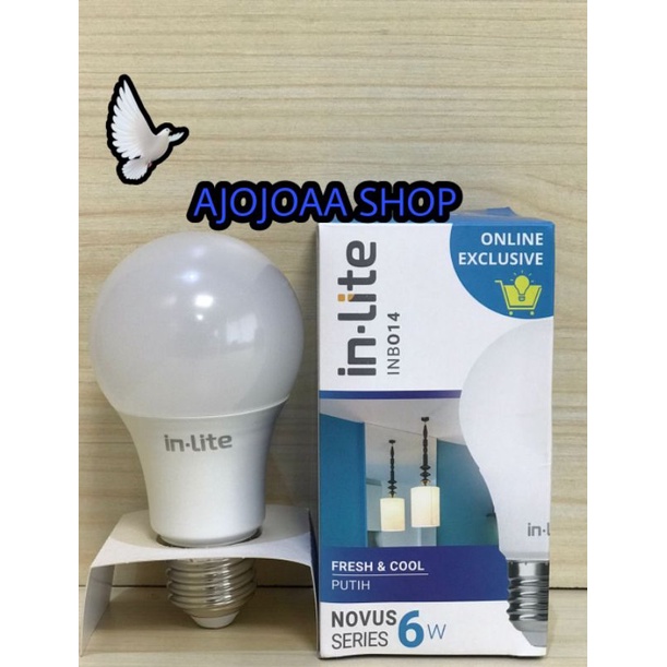 Bohlam Lampu Led Buld Novus In-lite 6 Watt Cahaya Putih INB014
