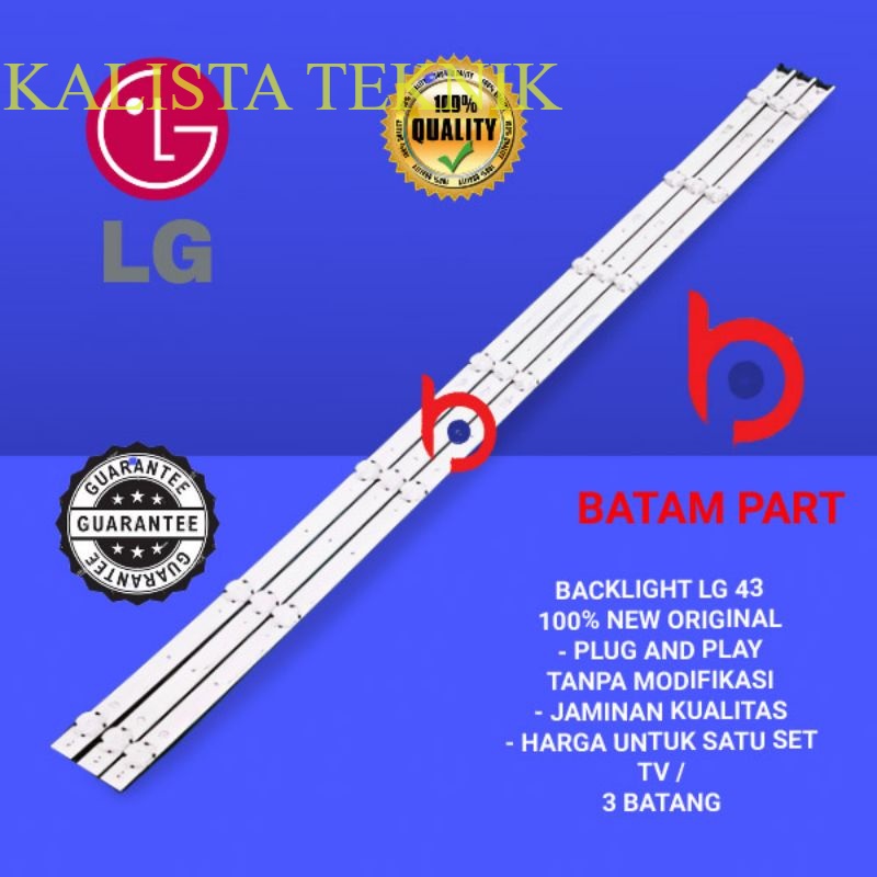 BL Lampu Latar Backlight Tv LED LG 43LM5500 - 43LM5700 PTA - 43LM5500PTA - 43LM5700PTA ori