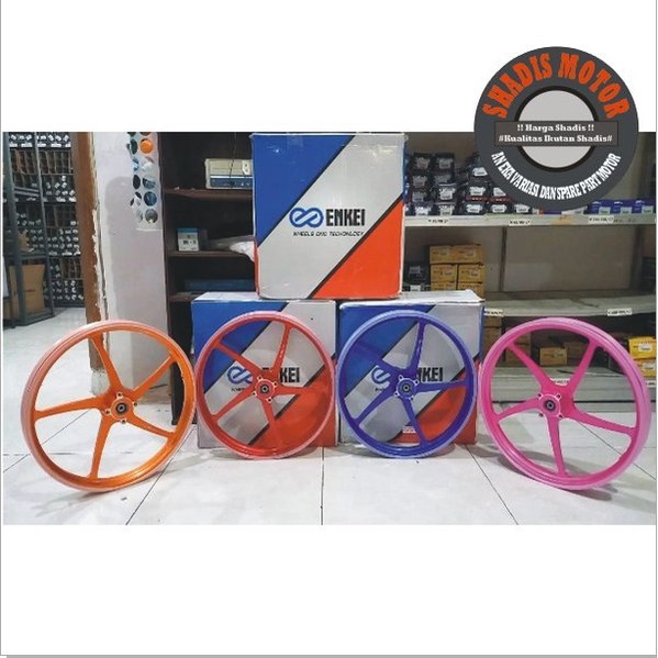 Velg Bintang Merk Enkei 525 Ukuran 160/160 Ring 17 Set Motor Jupiter Z