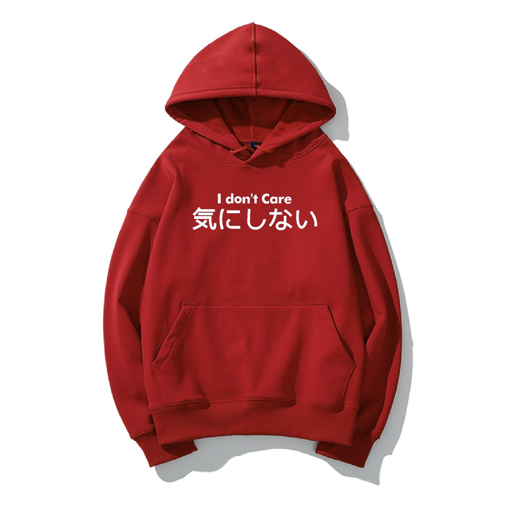 FenishaStore I DON'T’CARE Sweater Hoodie Jumper Wanita Korean Style Bisa Bayar Ditempat COD