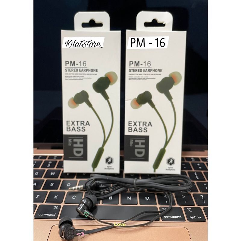 Handsfree Earphone PM-16 Extra Bass Stereo Music