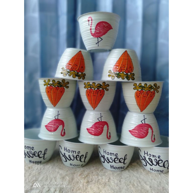 pot tawon lukis pot kaktus lukis pot sukulen lukis