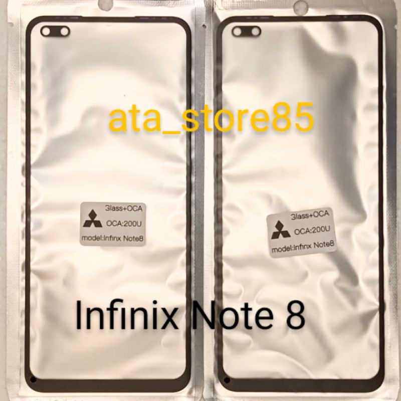 Kaca Depan Kaca LCD Infinix Note 8 | Note8 TS TC Touchscreen Glass LCD+Lem Plus Oca Kering Original