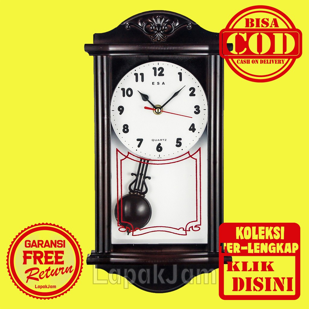 JAM DINDING BANDUL DEKORASI RUMAH MURAH 46 cm Esa 465