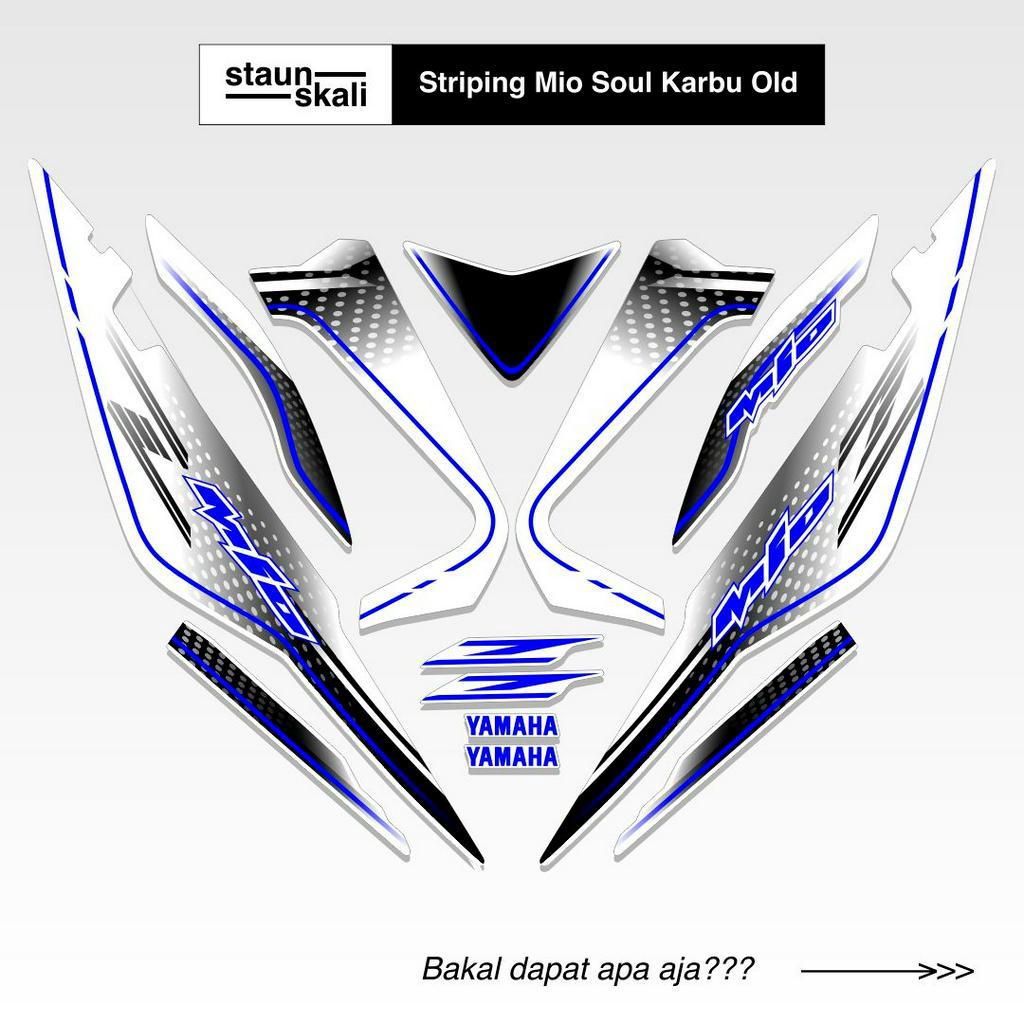 Striping Mio Soul Karbu Variasi (14) Api Custom Original Full Body 2007 2008 2009 2010 2011 2012 Lam