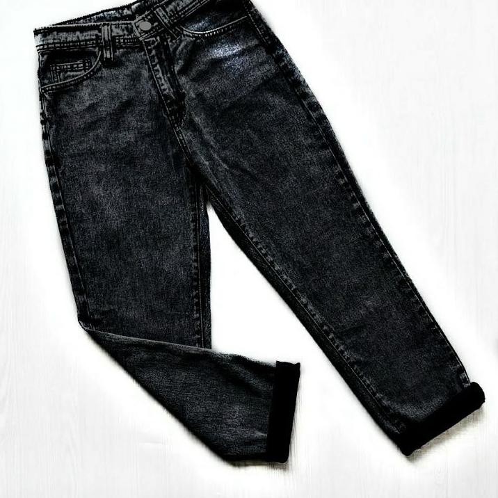 [✅COD]  Ink7 Straight Jeans Black Sandwash Celana Jeans Panjang Regular Fit Pria