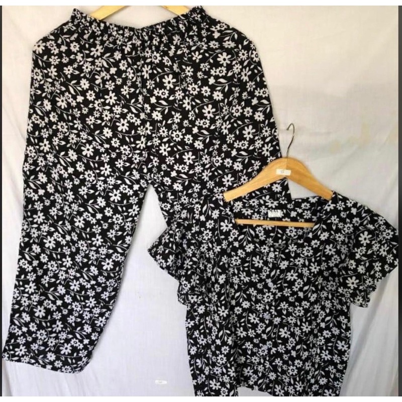 TERMURAH DI SHOPEE! SET CACA BUSUI-Hitam summer