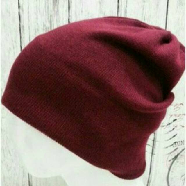 Topi kupluk beanie hat polos warna warni spandex