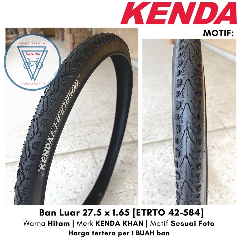 Ban Luar Sepeda Kenda Khan 27.5 x 1.65 ETRTO 42-584 | Ban MTB 27.5x1.65