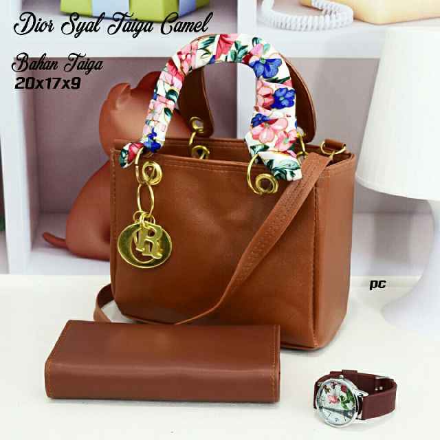 PROMO Paket 3in1 | Fashion Wanita Trendy | Tas Dior Syal