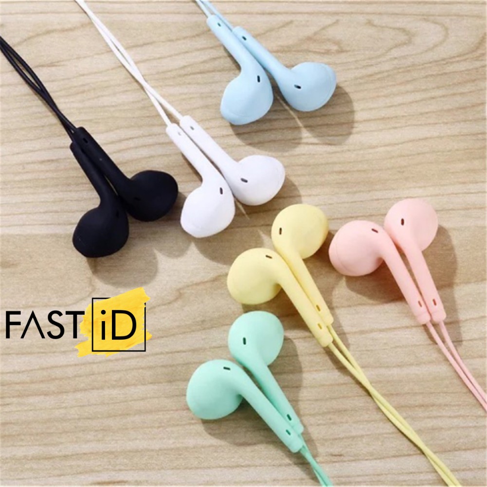 Headset Macaron U19 Mate Colour HiFi Megabass 3.5mm for Android Earphone