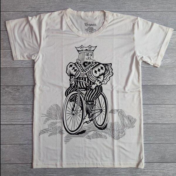 Kaos Anak Laki-Laki King Sepeda Gowes Putih Rhymes Baju Atasan Distro Tanggung 3 - 12 Tahun