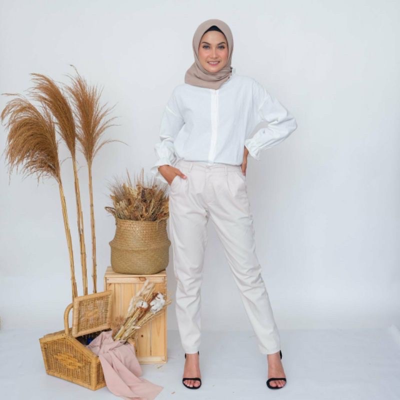 Baggy Pants Premium JKY Celana Kerja Wanita Formal Casual Cewk