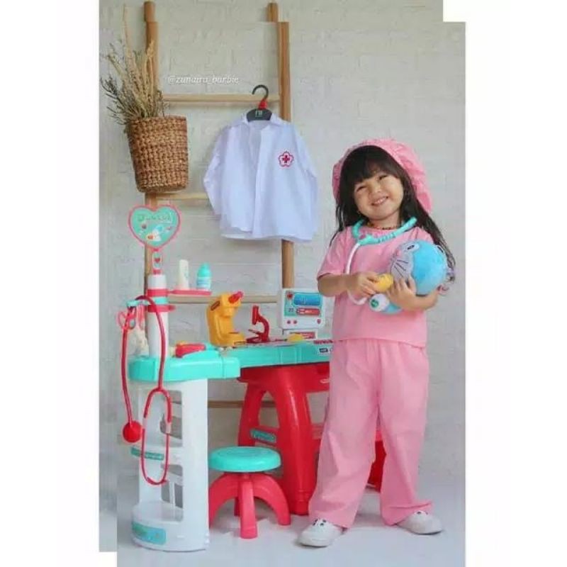 READY STOCk Costume Kostum Doctor Dokter Anak Dentist Pekerjaan Dokter