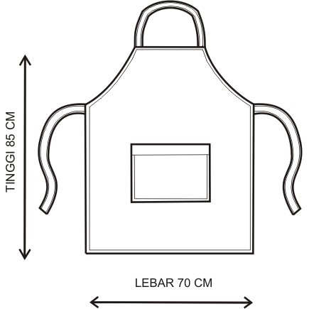 Chef Wear Apron / Celemek Putih Full