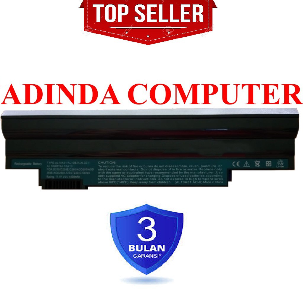 Baterai Acer D255 D722 722 AOD522 522 D522 AOD270 D270 AO270 270 AO522 E100 Gateway LT23 HAPPY 2