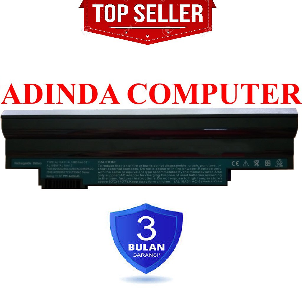 Baterai Acer D255 AOD255 255 AO255 AOD260 D260 260 AO260 AOD257 D257 AO257 527 AO722 AOD722