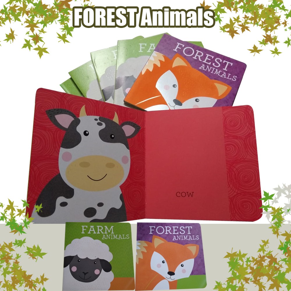 BUKU EDUKASI FARM ANIMALS and FOREST ANIMALS buku animal hewan bbw