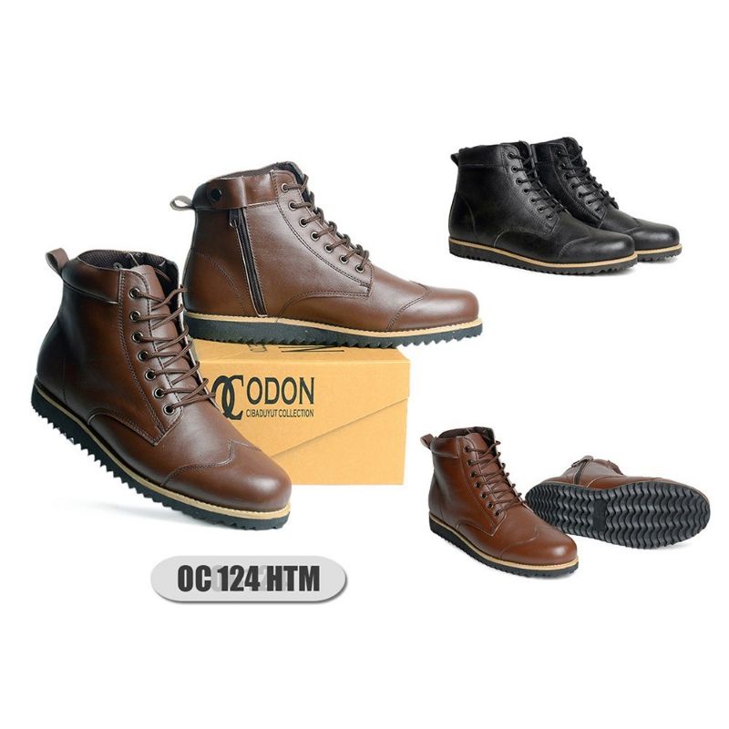 OC-124 Sepatu Boot Kulit Asli Sepatu Fashion