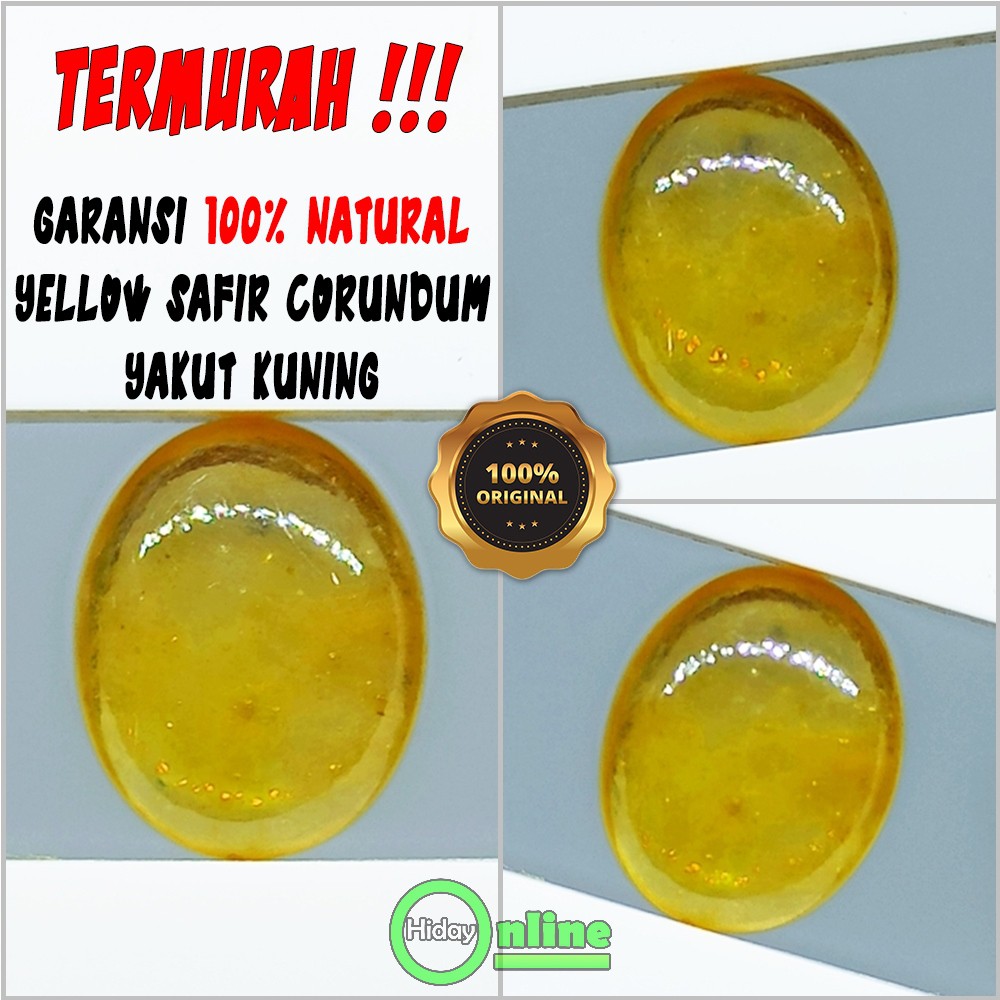 NATURAL PERMATA YELLOW SAFIR / YAKUT KUNING GARANSI ASLI