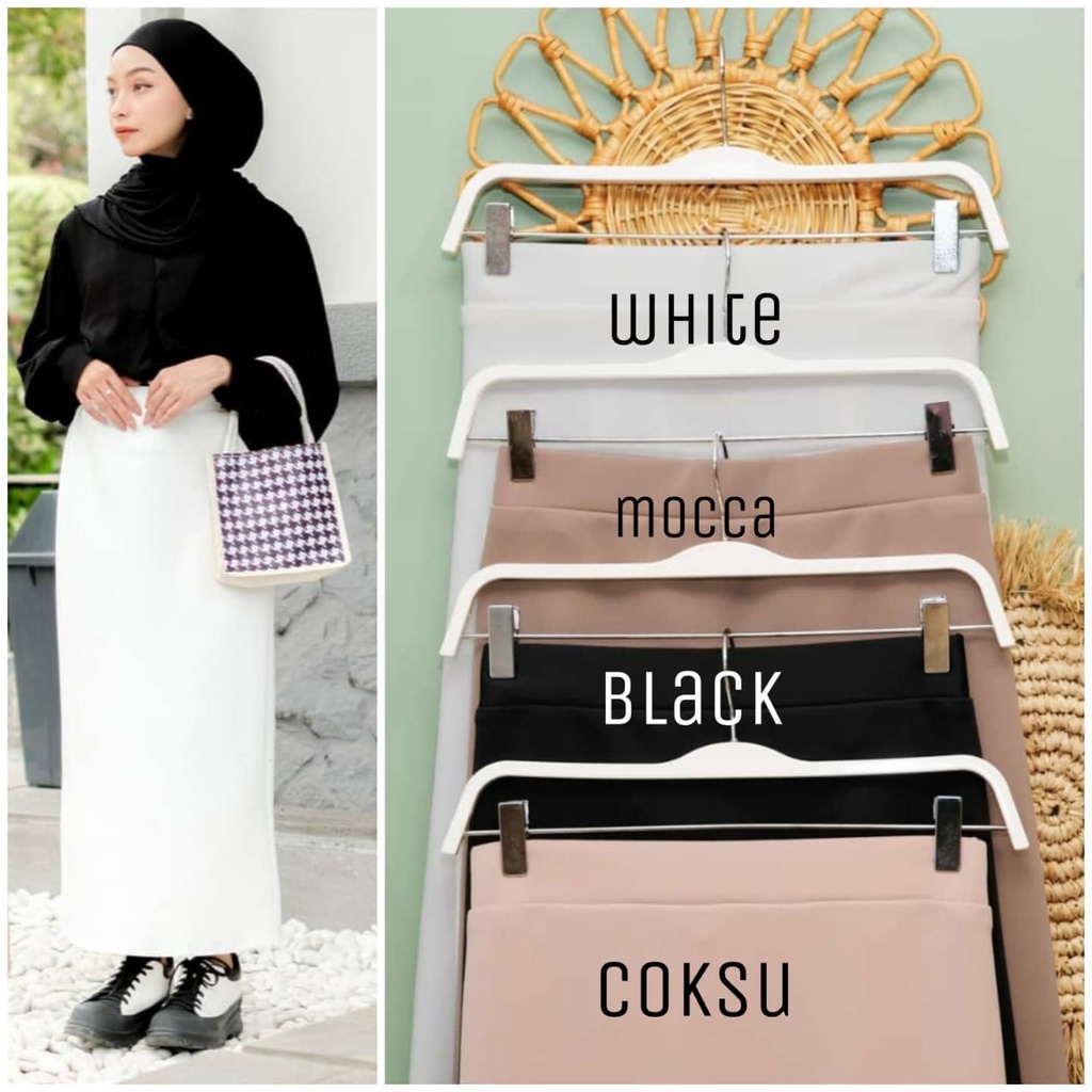 Rok Span Scuba Panjang / Rok Span Wanita / ROk Span Panjang