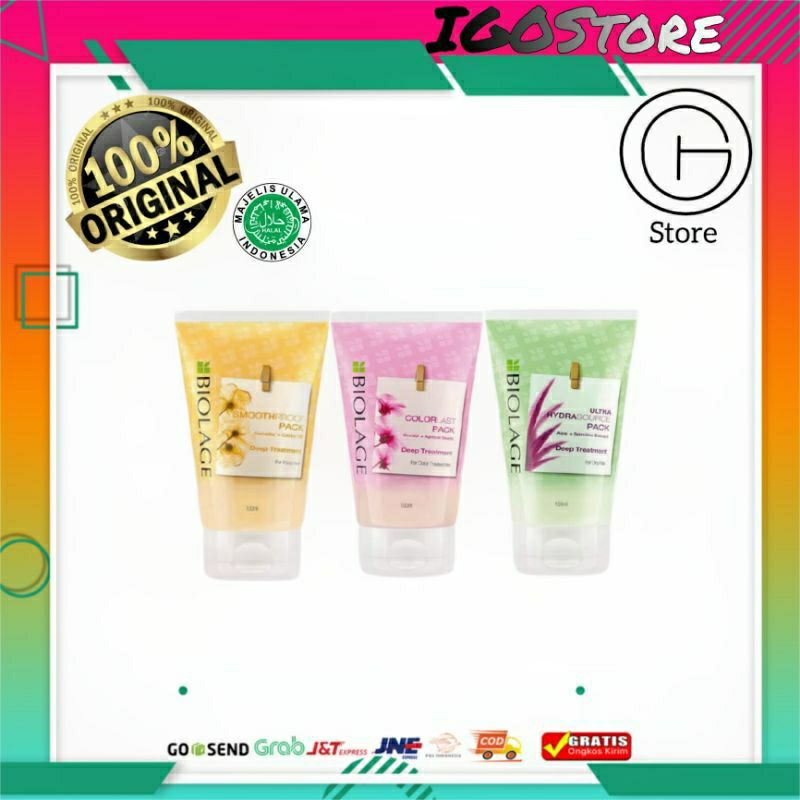 {Igostore} MATRIX BIOLAGE DEEP TREATMENT PACK 100ML COLOR HYDRA SMOOTHPROOF