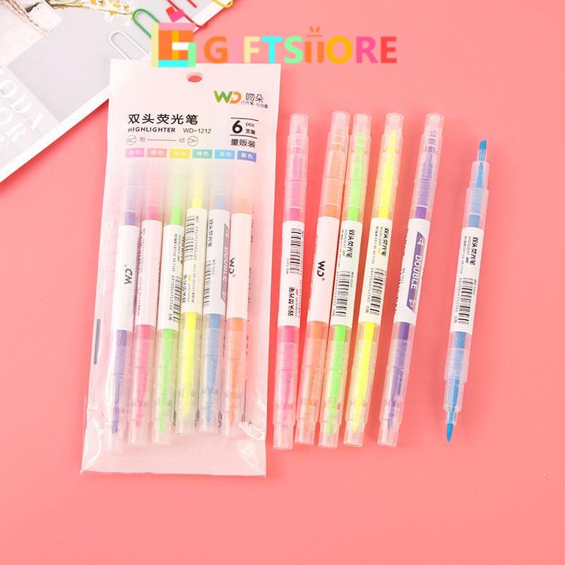 

[Ready Stock]6PCS Stabilo Pastel Spidol Highlighter Pen Pastel Sekolah Kantor Dua Sisi Ujung Lembut Stabilo Warna Bolpoin Pulpen Pena-GI