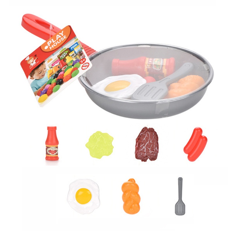 Mary Wajan Penggorengan Dapur for Play Cook Ware Toy 8Pcs Aktivitas Anak Lucu Interaktif T