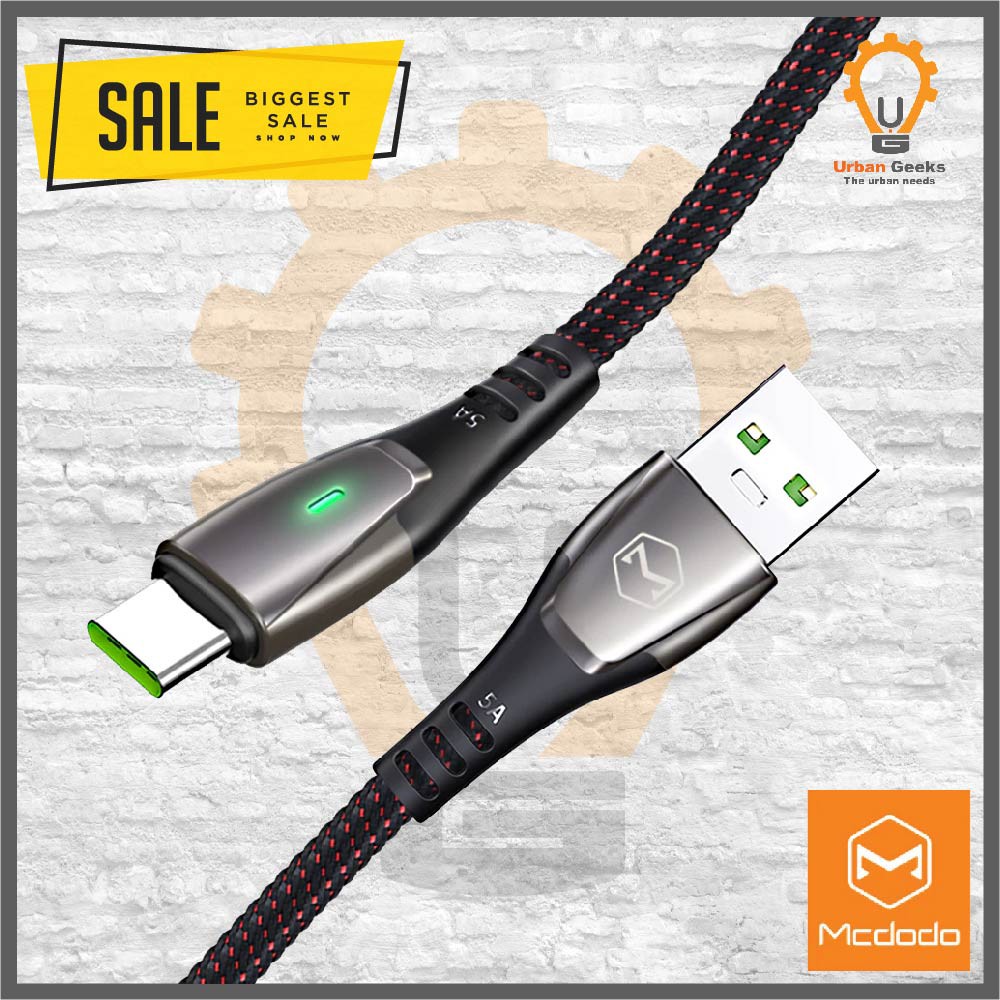 Mcdodo Kabel Data Super Charge QC 4.0 5A VOOC Type C Auto Power Off