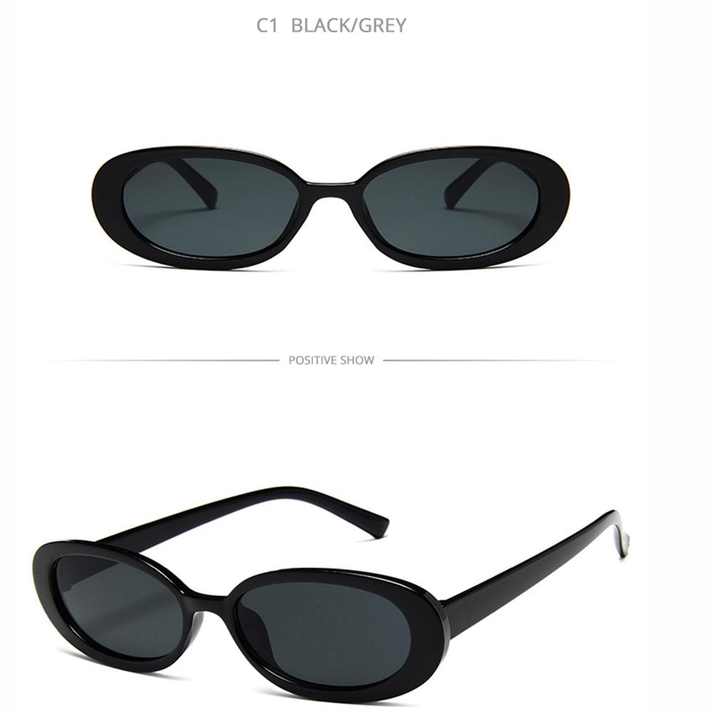 AUGUSTINA Kacamata Oval Cewek Cowok Retro Kecil Shades Classic Vintage Eyewear