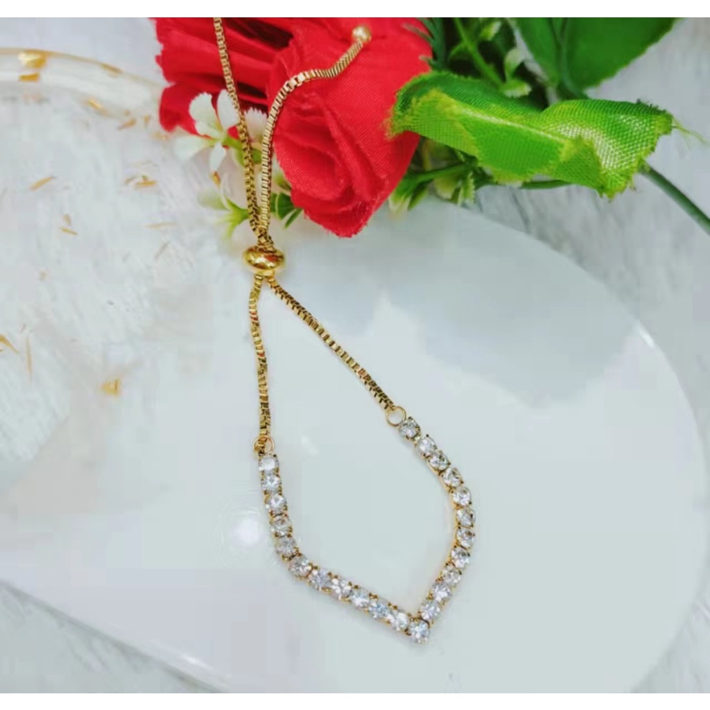 Gelang Titanium Mata Full Perhiasan Fashion