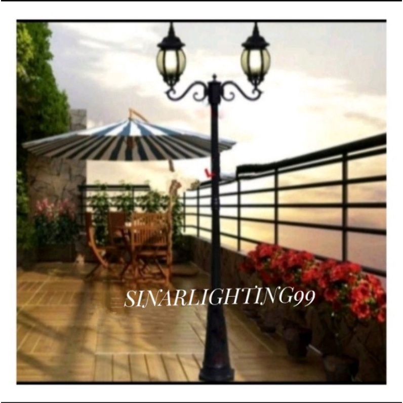 lampu taman Lampu Jalan Tinggi tiang 3 meter cabang 2
