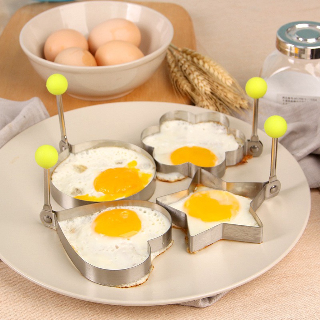 INFY - Cetakan Telur Karakter Telor Ceplok Mata Sapi Dadar Goreng Stainless Steel Pancake R764