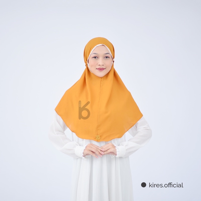 Jilbab Instan Renda / Kerudung Bergo + Renda Size 65x75 cm