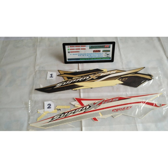 STRIPING HONDA SUPRA X 125 HELM IN PGM FI