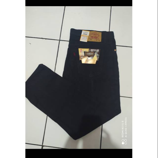 Levis reguler 505 hitam pekat