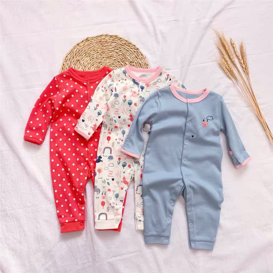 Jumper Bayi 3 in 1 Buka Kaki Baju Bayi Cowok Cewek Baju Lengan Panjang Bayi Impor Sleepsuit Bayi