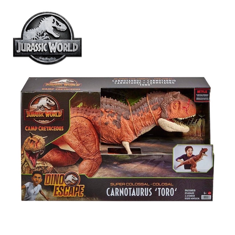 Jurassic World Super Colossal Carnotaurus Toro - Mainan Action Figure