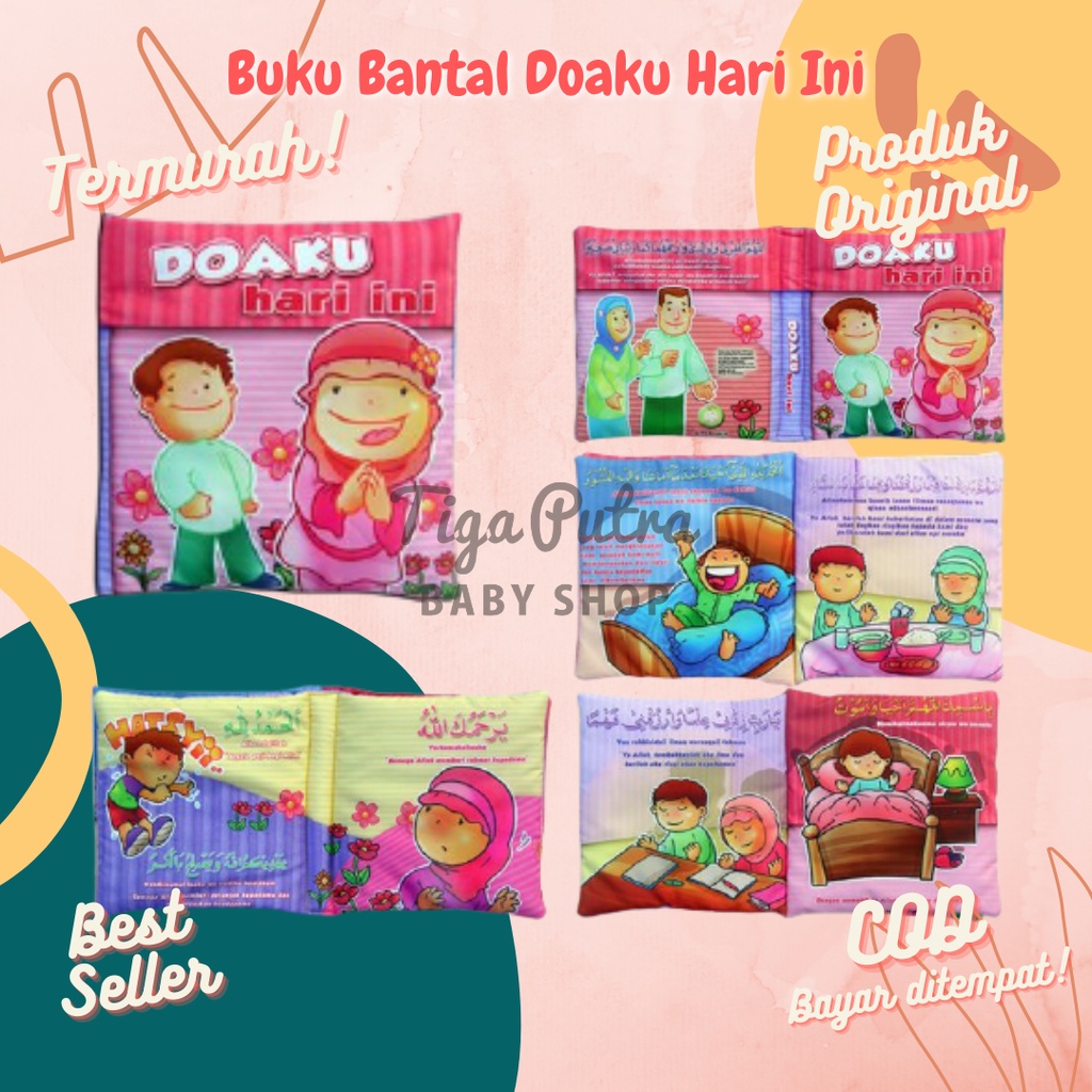 Buku Bantal Softbook Mainan Edukasi Islami Doa Sehari Hari