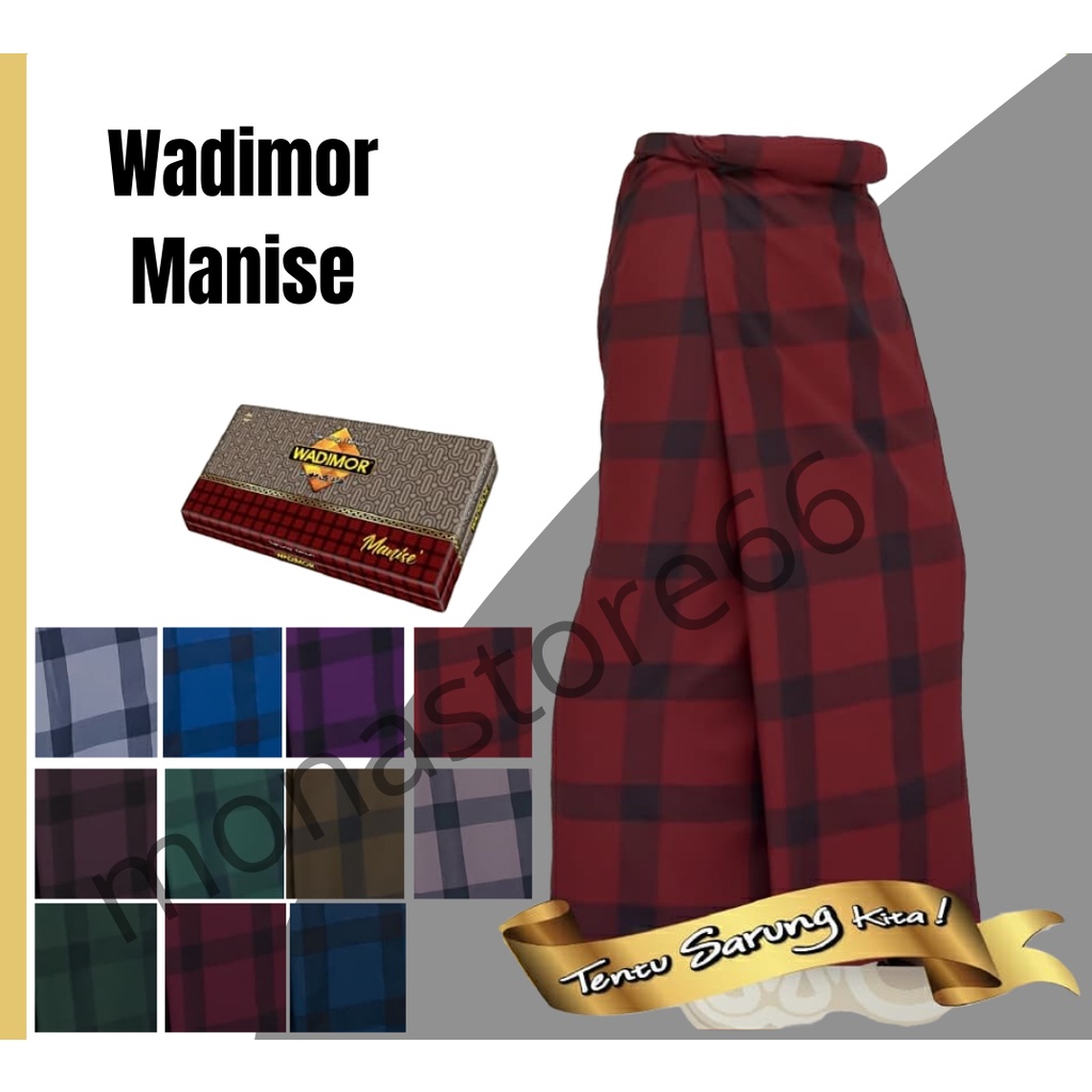 Sarung Wadimor Manise Sarung Dewasa Sarung Bagus Motif Kotak-kotak