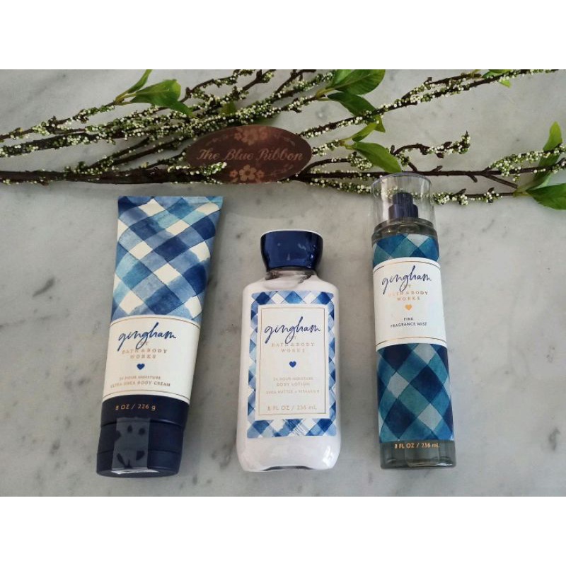 BATH AND BODY WORKS BBW GINGHAM BODY MIST &amp; LOTION