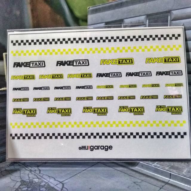 Decal Skala 64 Waterslide Transparant Taksi Taxi Untuk Diecast Mobil