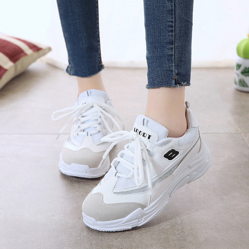 Sepatu Sneakers Wanita Impor Sepatu Sneaker Cewe Putih khusus Perempuan Fashion Korea Murah SP-015