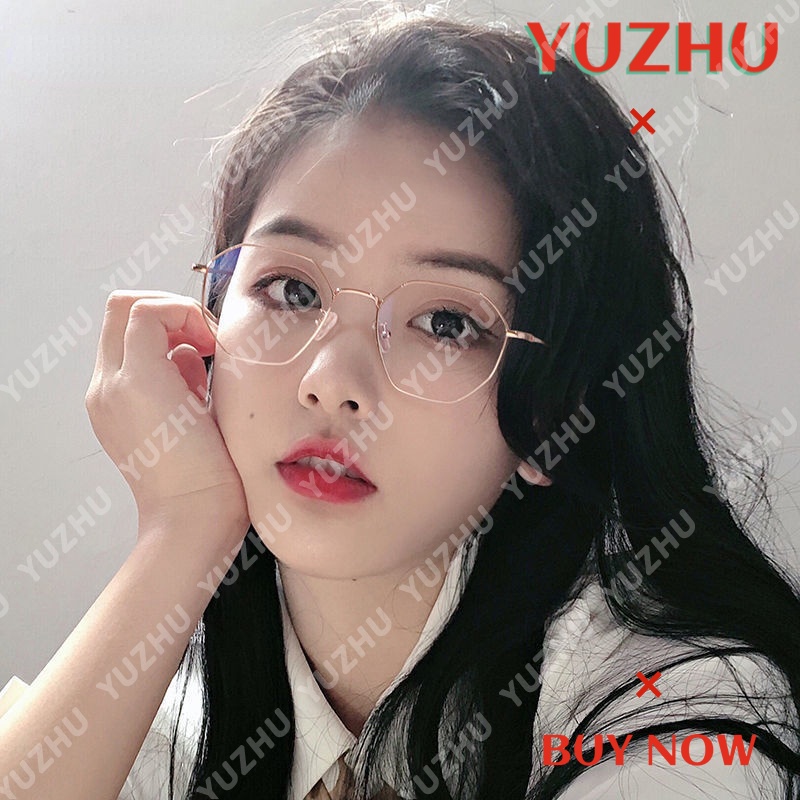 (YUZHU) Minus 0 ~ 400 Kacamata myopi Gaya Retro Korea untuk Wanita