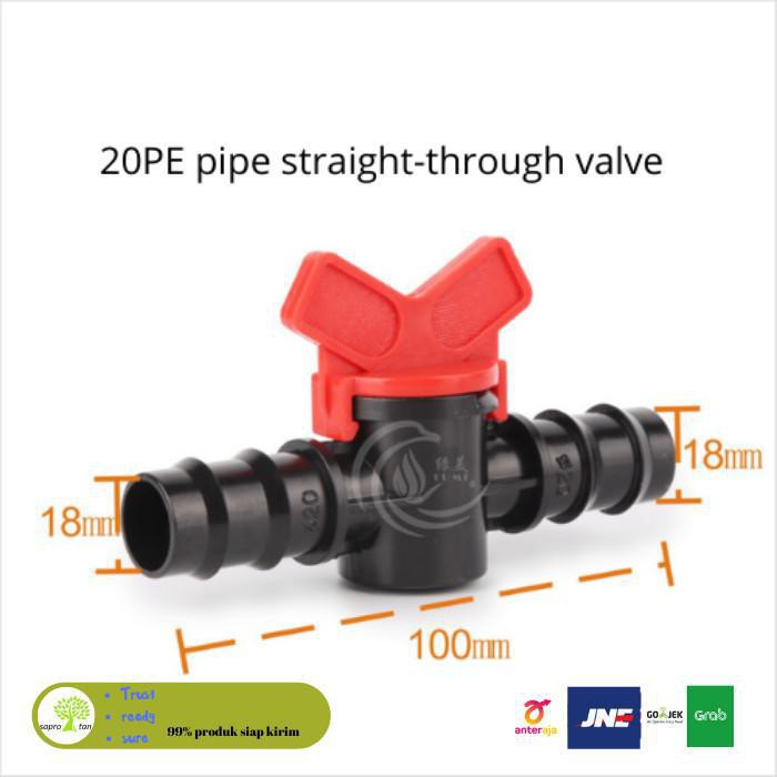 Valve Selang PE 20 mm Selang PE 20 mm Fertigasi Irigasi AK6 NEW