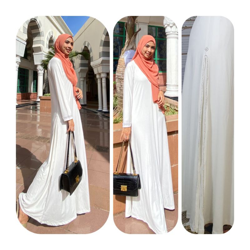 GAMIS JERSI/GAMIS PUTIH WANITA/GAMIS UMROH