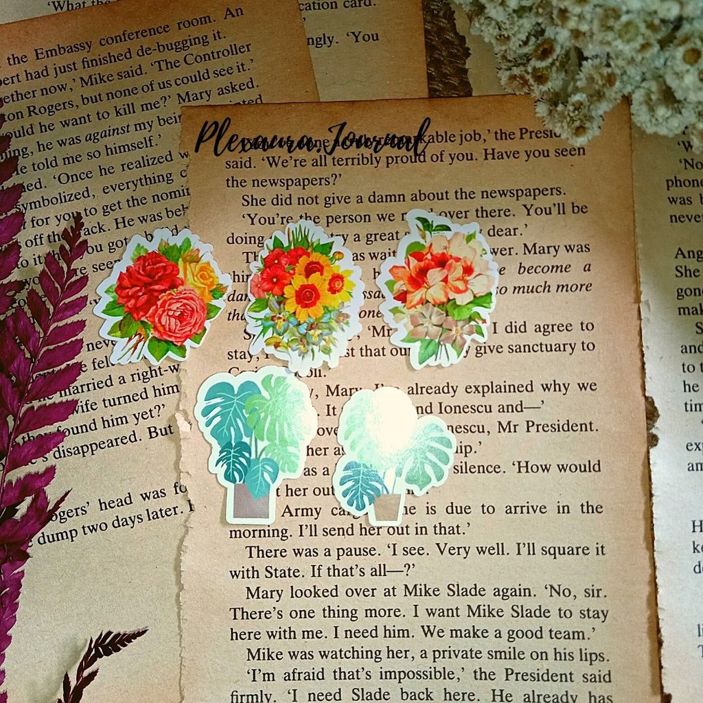 

Sticker mini varian “Plant” Scrapbook bujo bogor