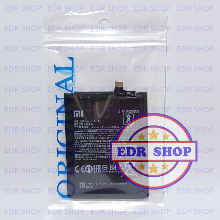 Baterai Xiaomi Redmi 6 Pro BN47 Battery Batre BN 47 Original